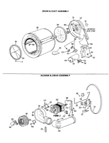 03 - Drum & Duct Assembly parts for Ge Dryer CADG265RBL from AppliancePartsPros.com