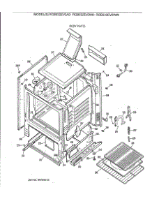 03 - Body Parts parts for Ge Range RGB532EV2WH from AppliancePartsPros.com