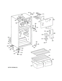02 - Cabinet parts for Ge Refrigerator HTF15BBRERWW from AppliancePartsPros.com