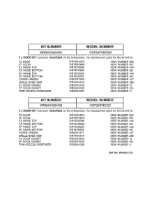 03 - Replacement Parts List parts for Ge Refrigerator HST25IFMCWW from AppliancePartsPros.com