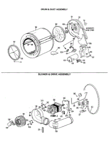 04 - Drum & Duct Assembly parts for Ge Dryer CADG265RAL from AppliancePartsPros.com
