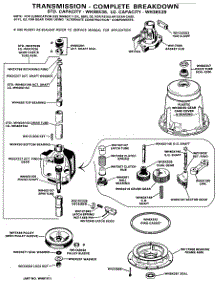 05 - Transmission - Complete Breakdown parts for Ge Washer WLW4700BBL from AppliancePartsPros.com