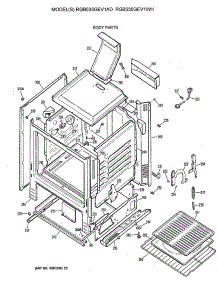03 - Body Parts parts for Ge Range RGB535GEV1WH from AppliancePartsPros.com
