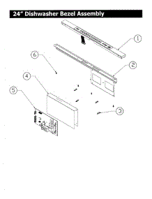 Bezel parts for Dacor Dishwasher MDH24 from AppliancePartsPros.com