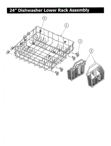 Lower Rack parts for Dacor Dishwasher ED24 from AppliancePartsPros.com
