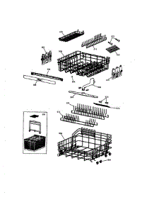 Racks parts for Dacor Dishwasher MDW24 from AppliancePartsPros.com