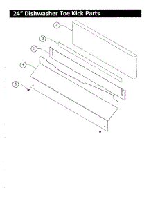 Toe Kick parts for Dacor Dishwasher ED24 from AppliancePartsPros.com