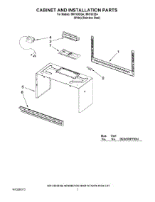 06 - Cabinet And Installation Parts parts for Whirlpool Microwave IMH16XSQ4 from AppliancePartsPros.com