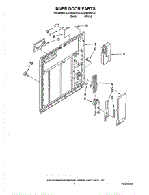 02 - Inner Door Parts parts for Whirlpool Dishwasher CUD4000WQ0 from AppliancePartsPros.com