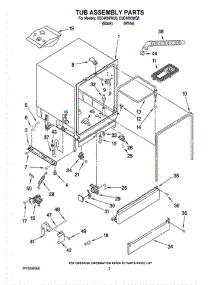 03 - Tub Assembly Parts parts for Whirlpool Dishwasher CUD4000WQ0 from AppliancePartsPros.com