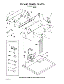 02 - Top And Console Parts parts for Whirlpool Dryer IV87001 from AppliancePartsPros.com