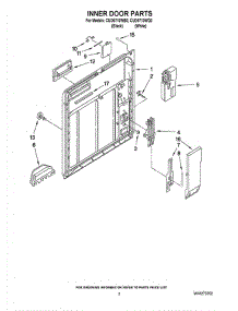 02 - Inner Door Parts parts for Whirlpool Dishwasher CUD6710WQ0 from AppliancePartsPros.com