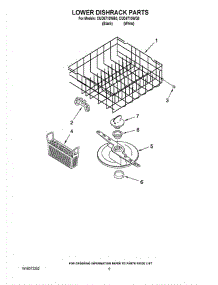 06 - Lower Dishrack Parts parts for Whirlpool Dishwasher CUD6710WQ0 from AppliancePartsPros.com