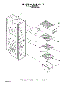 04 - Freezer Liner Parts parts for Whirlpool Refrigerator IS25CGXTD01 from AppliancePartsPros.com