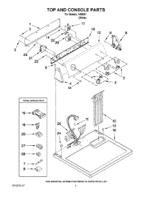 02 - Top And Console Parts parts for Whirlpool Dryer IV86001 from AppliancePartsPros.com