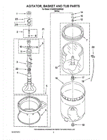 03 - Agitator, Basket And Tub Parts parts for Whirlpool Washer CAWSS16445WQ0 from AppliancePartsPros.com
