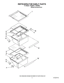 03 - Refrigerator Shelf Parts parts for Whirlpool Refrigerator ITQ225301 from AppliancePartsPros.com