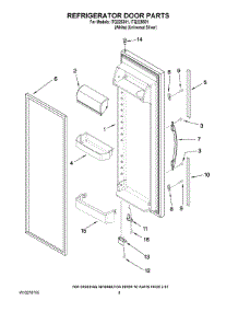 06 - Refrigerator Door Parts parts for Whirlpool Refrigerator ITQ225301 from AppliancePartsPros.com