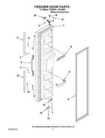 07 - Freezer Door Parts parts for Whirlpool Refrigerator ITQ225801 from AppliancePartsPros.com