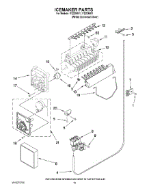 12 - Icemaker Parts parts for Whirlpool Refrigerator ITQ225801 from AppliancePartsPros.com