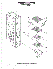 04 - Freezer Liner Parts parts for Whirlpool Refrigerator CS25CFXTQ01 from AppliancePartsPros.com