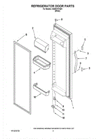 06 - Refrigerator Door Parts parts for Whirlpool Refrigerator CS25CFXTQ01 from AppliancePartsPros.com