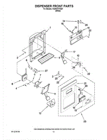 08 - Dispenser Front Parts parts for Whirlpool Refrigerator CS25CFXTQ01 from AppliancePartsPros.com