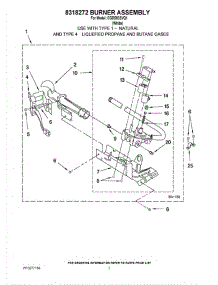 04 - 8318272 Burner Assembly parts for Whirlpool Dryer CGDS832VQ1 from AppliancePartsPros.com