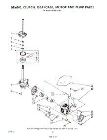 06 - Brake, Clutch, Gearcase, Motor And Pump parts for Whirlpool Washer LA7000XSW1 from AppliancePartsPros.com