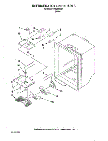 02 - Refrigerator Liner Parts parts for Whirlpool Refrigerator CB19G6W00W5 from AppliancePartsPros.com