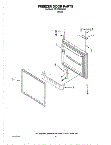 05 - Freezer Door Parts parts for Whirlpool Refrigerator CB19G6W00W5 from AppliancePartsPros.com