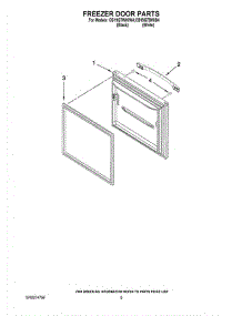 03 - Freezer Door Parts parts for Whirlpool Refrigerator CB19G7W00W4 from AppliancePartsPros.com