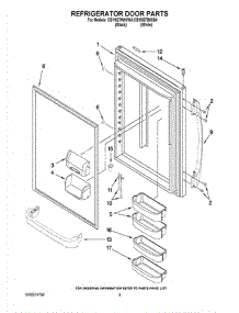 05 - Refrigerator Door Parts parts for Whirlpool Refrigerator CB19G7B00B4 from AppliancePartsPros.com