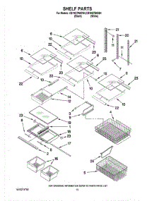07 - Shelf Parts parts for Whirlpool Refrigerator CB19G7B00B4 from AppliancePartsPros.com