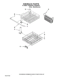 06 - Dishrack Parts parts for Whirlpool Dishwasher IUD6000WS0 from AppliancePartsPros.com