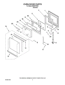 02 - Oven Door Parts parts for Whirlpool Oven IBD550PRS05 from AppliancePartsPros.com