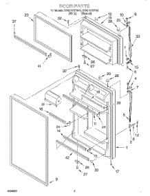 02 - Door parts for Whirlpool Refrigerator RT20DKXFN01 from AppliancePartsPros.com