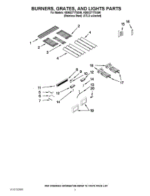 02 - Burners, Grates, And Lights Parts parts for Kitchenaid Grill KBSS271TSS00 from AppliancePartsPros.com