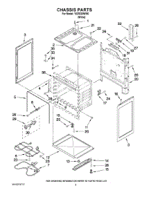 03 - Chassis Parts parts for Whirlpool Range YIER320WW0 from AppliancePartsPros.com