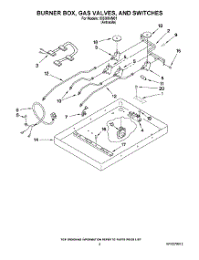 02 - Burner Box, Gas Valves, And Switches parts for Whirlpool Cooktop ICS300VM01 from AppliancePartsPros.com