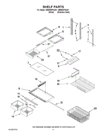 06 - Shelf Parts parts for Whirlpool Refrigerator GB5525PEAW1 from AppliancePartsPros.com