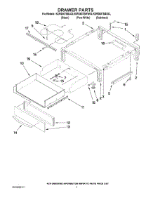 04 - Drawer Parts parts for Kitchenaid Range KERS807SBS03 from AppliancePartsPros.com