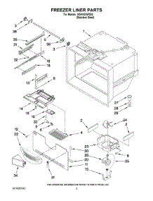02 - Freezer Liner Parts parts for Whirlpool Refrigerator IX5HHEXWS02 from AppliancePartsPros.com