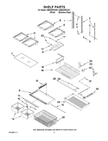 06 - Shelf Parts parts for Whirlpool Refrigerator GB6525PEAW1 from AppliancePartsPros.com