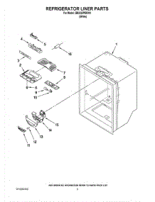 02 - Refrigerator Liner Parts parts for Whirlpool Refrigerator GB2225PEKW3 from AppliancePartsPros.com