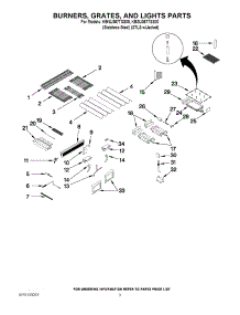 02 - Burners, Grates, And Lights Parts parts for Kitchenaid Grill KBNU367TSS00 from AppliancePartsPros.com
