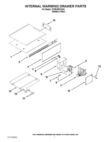04 - Internal Warming Drawer Parts parts for Kitchenaid Grill KFRU368TSS00 from AppliancePartsPros.com