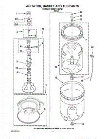 03 - Agitator, Basket And Tub Parts parts for Whirlpool Washer CSWS16445WQ0 from AppliancePartsPros.com