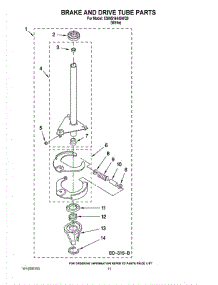 07 - Brake And Drive Tube Parts parts for Whirlpool Washer CSWS16445WQ0 from AppliancePartsPros.com