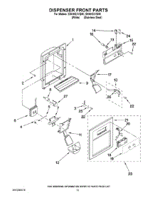 08 - Dispenser Front Parts parts for Whirlpool Refrigerator ID5HHEXVS00 from AppliancePartsPros.com